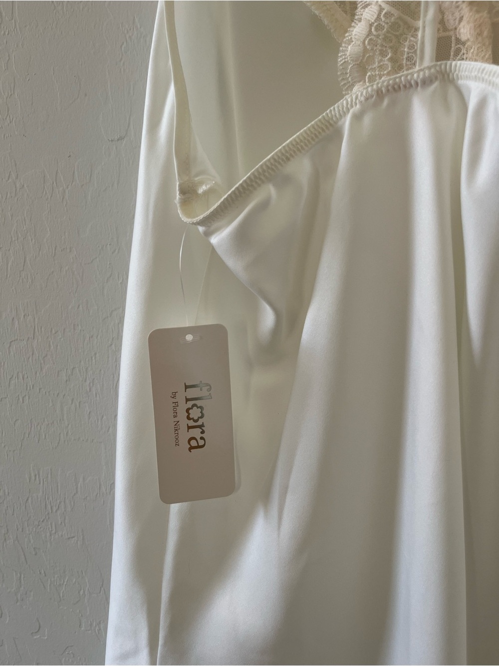Flora Nikrooz Kit Matte Satin Cami Set- Ivory Bridal Pajamas- Wedding Honeymoon - Picture 5 of 8
